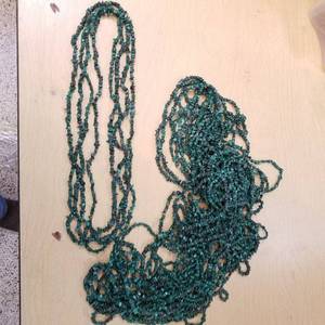 lot 2159 image: approximately 30 beaded strands of malakite