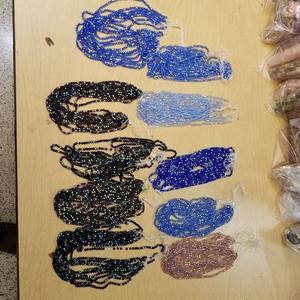 lot 2201 image: approximately 100 beaded strands - various colors