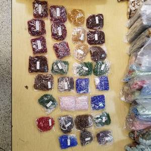lot 2207 image: approximately 30 bags of stranded beads - assorted colors