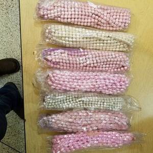 lot 2215 image: 7 bags of beaded strands - assorted colors and shapes and sizes