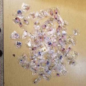 lot 2230 image: approximately 100 USA themed pins