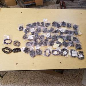 lot 2262 image: approximately 50 count 36in beaded strands - a few 21 in beaded strands