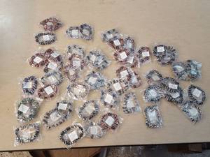 lot 2281 image: approximately 50 magnetic bead strands - 21 in- assorted colors