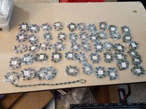 lot 2283 image: approximately 50 magnetic bead strands - 36 in - assorted colors