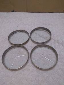 lot 11282 image: Vintage Sterling Silver and Glass Coasters Set of 4