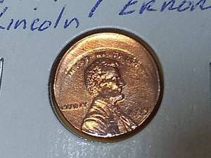lot 11316 image: 1999 Lincoln US Penny Die Error