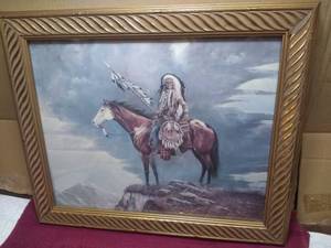 lot 11361 image: Native American Themed Art Litho Print by Ruanes Mannie
