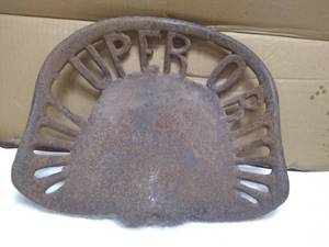 lot 11401 image: Antique Superior Cast Iron Plow Seat