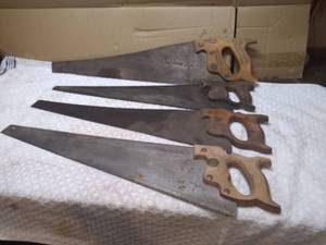 lot 11431 image: Lot of 4 Vintage Hand Saws