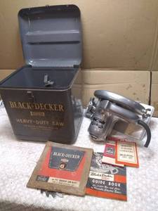 lot 11441 image: Vintage 1953 Black & Decker 7  Electric Saw