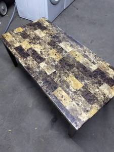 lot 3542 image: Faux Marble Top Coffee Table