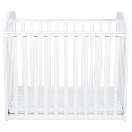 Davinci Alpha Mini Rocking Crib In White Removable Wheels