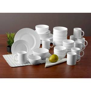 lot 20483 image: Jay Import 40pc. Weave Embossed Dinnerware Set