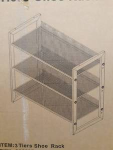 lot 20485 image: MaidMax 3 Tier Shoe Rack