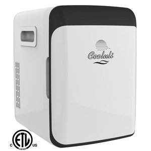 lot 22682 image: Cooluli Electric Mini Fridge Cooler and Warmer (15 Liter  15 Can) ACDC Portable Thermoelectric System (White), New