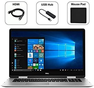 lot 22691 image: 2018 New Dell Inspiron 7000 17.3  2-in-1 FHD IPS Touch-Screen Top Performance Laptop Computer, Intel i7-8550U up to 4.0GHz, 16GB DDR4, 2TB HDD, HDMI, USB-C, Backlit Keyboard, HDMI Not included, NVIDIA MX150, Windows 10, Tested