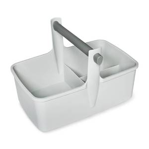 lot 22696 image: Solid Undersink Utility Storage Bin Organizer Gray - Made Smart, Grey, New