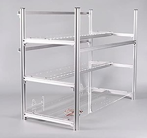 lot 22768 image: Mining Rig Case w 12 PC, Open Frame Miner Case