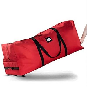 lot 22769 image: Rolling Large Christmas Tree Storage Bag - Fits Upto 9 Ft. Unassembled