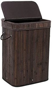 lot 22779 image: Bamboo Laundry Storage Basket