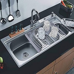 lot 22797 image: 2-Tier Dish Rack and Drying Rack, Cutlery Dish Drainer
