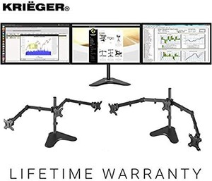 lot 22804 image: Kri�ger Kl3327n Triple Monitor Mount Full Motion Articulating Arm Monitor Stand