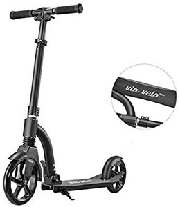 lot 22806 image: Via Velo 200mm Solid Foaming Wheel Kick Scooter, Red