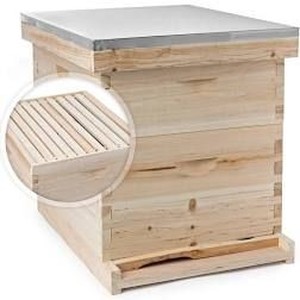 lot 22812 image: Honey Keeper Beehive 20 Frame Complete Deluxe 2-Level Complete Wooden Bee Hive (Unassembled)
