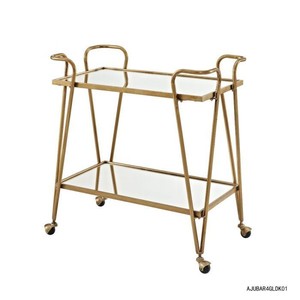 lot 22831 image: Linon Home Decor Products Inc. Metal Bar Cart, Gold