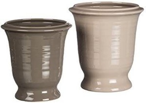lot 22870 image: Sullivan Flower Pots Ceramic Brown Home Accessories, Set of 2