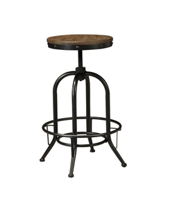 lot 23508 image: Pinnadel Swivel 30  Barstool MetalLight Brown (Set of 2) - Signature Design by Ashley
