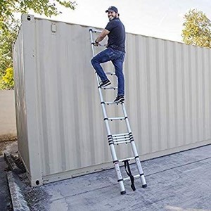 lot 23528 image: TOTALPACK Aluminum 12.5ft Telescoping Ladder