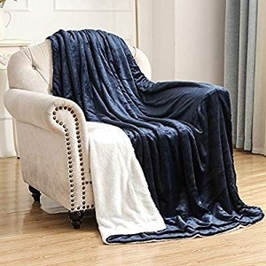 lot 23557 image: Bencier Sherpa Warm Flannel Soft Plush Solid Color Throw Fuzzy Blanket 100% Polyester, Lightweight, Durable Breathable