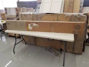 lot 3888 image: Luis Queen Size Quick Lock Metal Platform Bed Frame