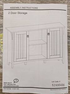 lot 3902 image: Two Door Cabinet