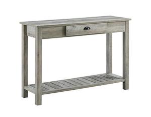 lot 3922 image: Walker Edison Furniture Company 48 in. Country Style Entry Console Table in Gray Wash