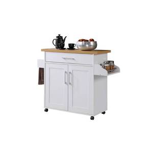 lot 3926 image: Hodedah Kitchen Island, White