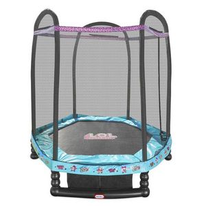 lot 3929 image: L.O.L. Surprise 7 Enclosed Trampoline with Safety Net, Kids Unisex