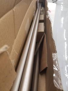 lot 8110 image: Basics 1 Double Curtain Rod W Round Finials 72 To 144 Nickel Home