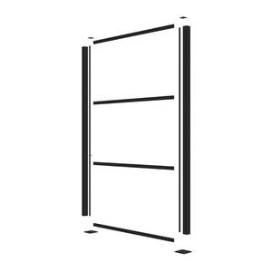 lot 8125 image: TuffBilt 0.3 in. x 23.75 in. x 3.968 ft. Matte Black Decorative Screen Panel Frame Kit