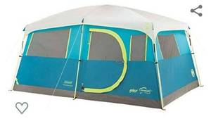 lot 8169 image: Coleman 8-Person Camping Tent with Built-in Closet  Tenaya Lake Cabin Tent with Fast Pitch Setup