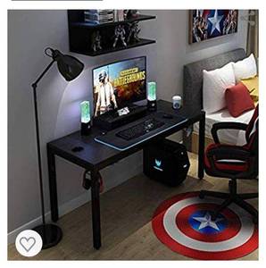lot 8184 image: Need Large Gaming Table Black Walnut All-in-One Gaming Workstation