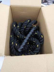 lot 1021 image: 30 ft poly dacron battle rope exercise workout strength training undulation