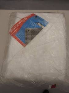 lot 1034 image: Heavy Duty Clear Greenhouse Tarp - 20ft X 30ft - Premium Quality 10 Mil With 3x3