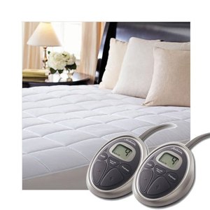 lot 1072 image: Sunbeam SelectTouch Premium Quilted Electric Heated Mattress Pad - Queen Size