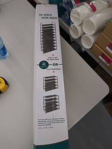 lot 1091 image: 2 110 shelf shoe rack or 2 x 5 shelf racks holds up to 40 pairs of shoes
