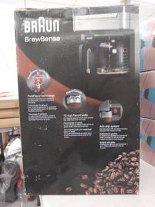 lot 2596 image: Out Of Box Braun Brewsense Coffee Maker Kf6050