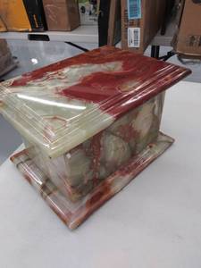 lot 2705 image: unique ornamental marble piece, container with hidden opening