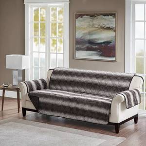 lot 2780 image: Marselle Tip Dyed Long Faux Fur Sofa Protector Chocolate (Brown)