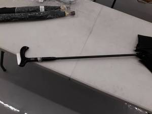 lot 2828 image: 2 n 1 walking stick and umbrella Black